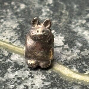 Authentic & Retired Pandora Moments Silver Cat Charm 925